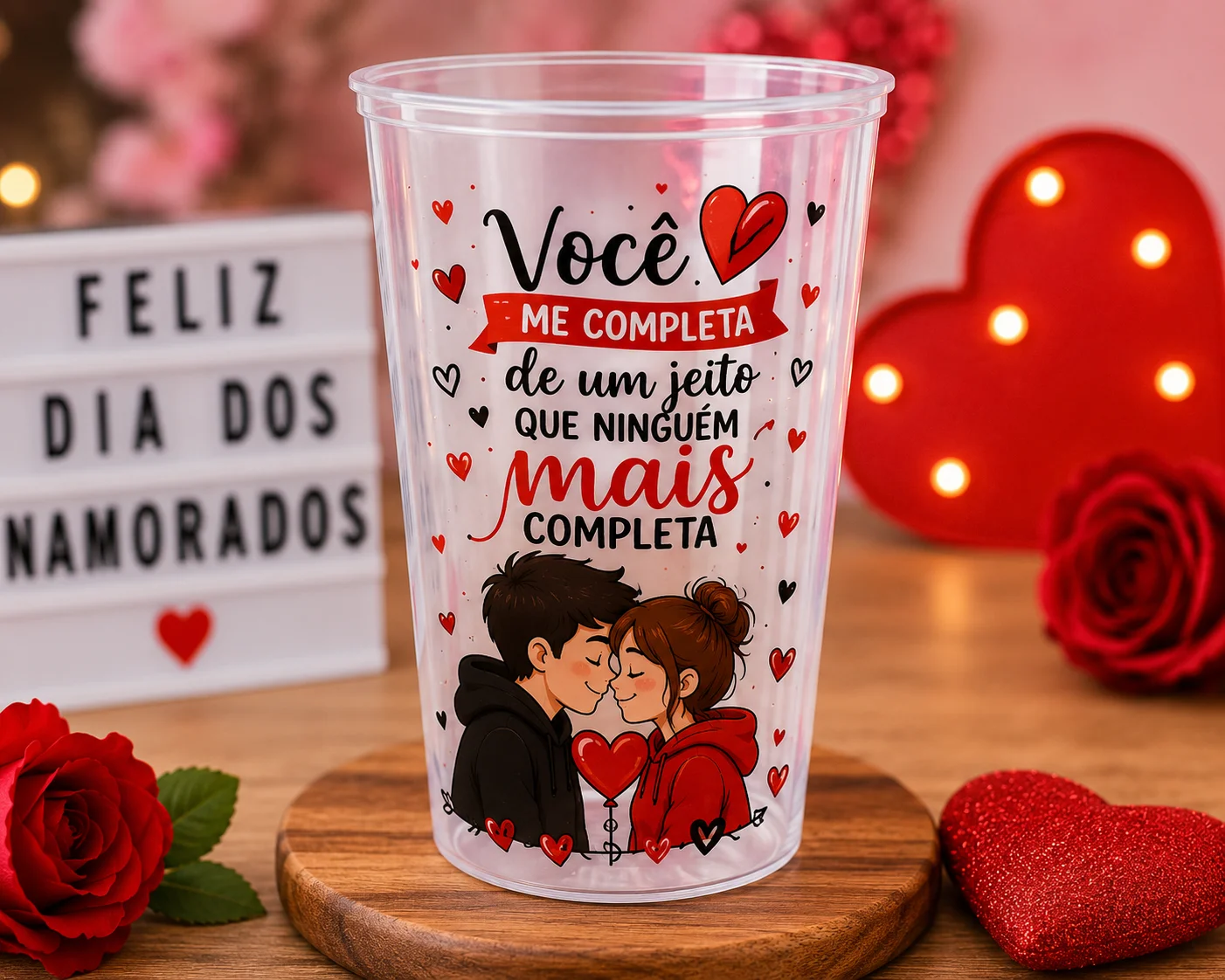 Arte romantica DTF UV Dia dos Namorados