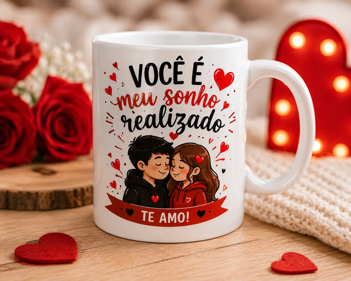 Arte romantica DTF UV Dia dos Namorados